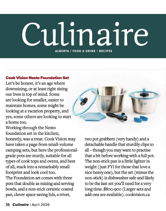 nesto featured in Culinaire Magazine